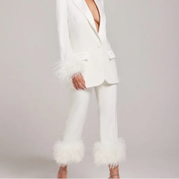 NWT Nadine Merabi Margot White Pants - Picture 1 of 4